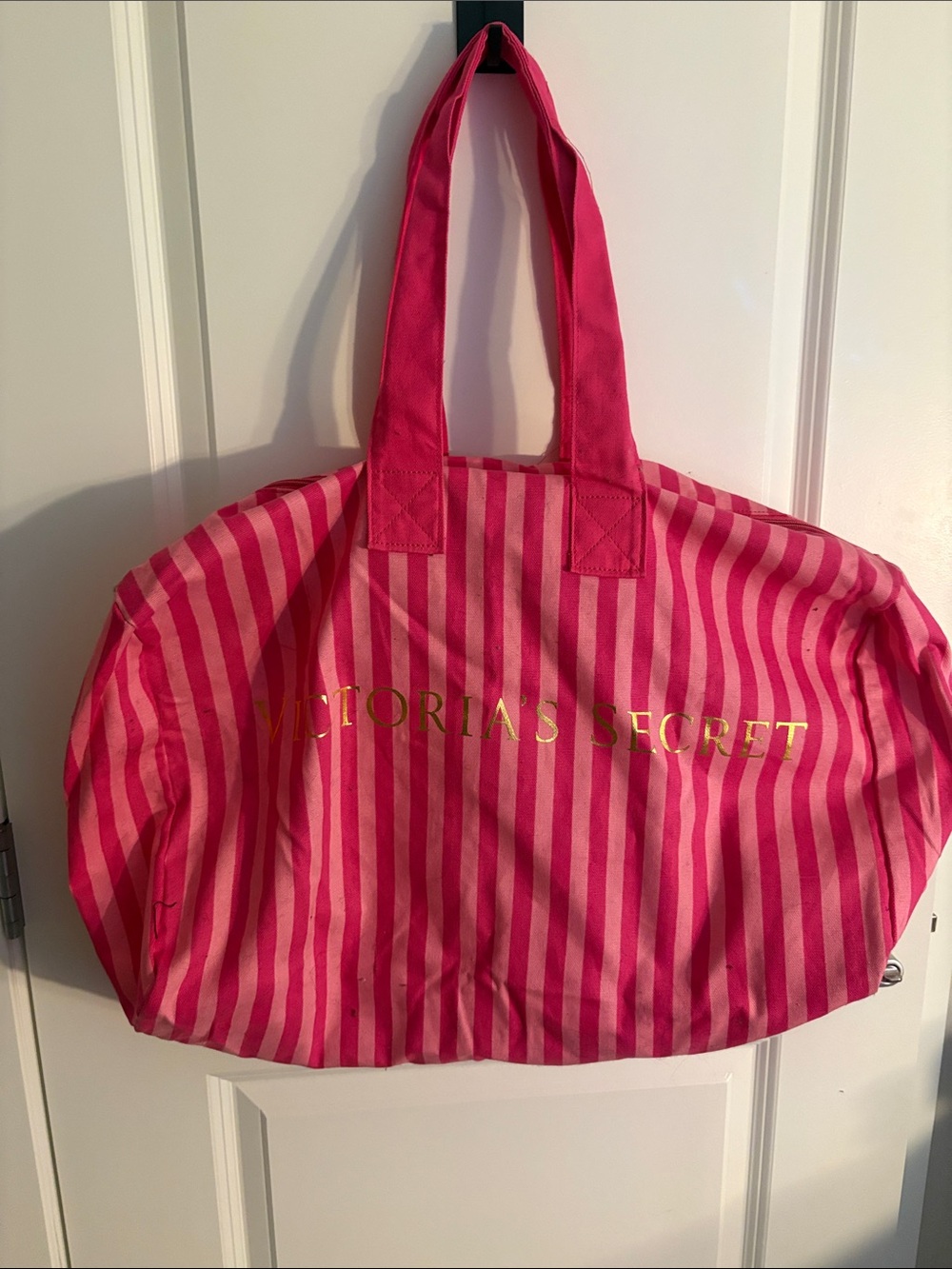 Victoria's Secret Pink Striped Weekend Tote